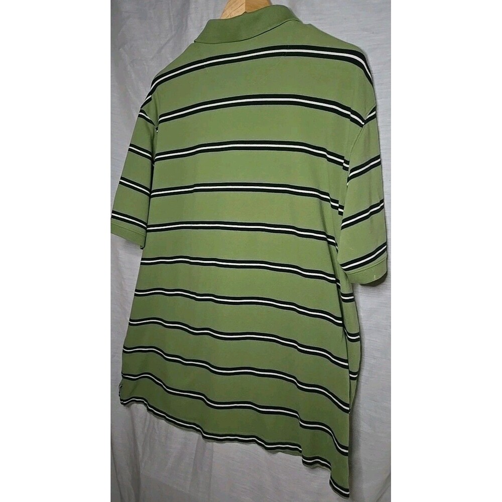 Wrangler Jeans Co Polo Real Comfortable Shirt, Sz 2XL, Green Stiped - Picture 7 of 10